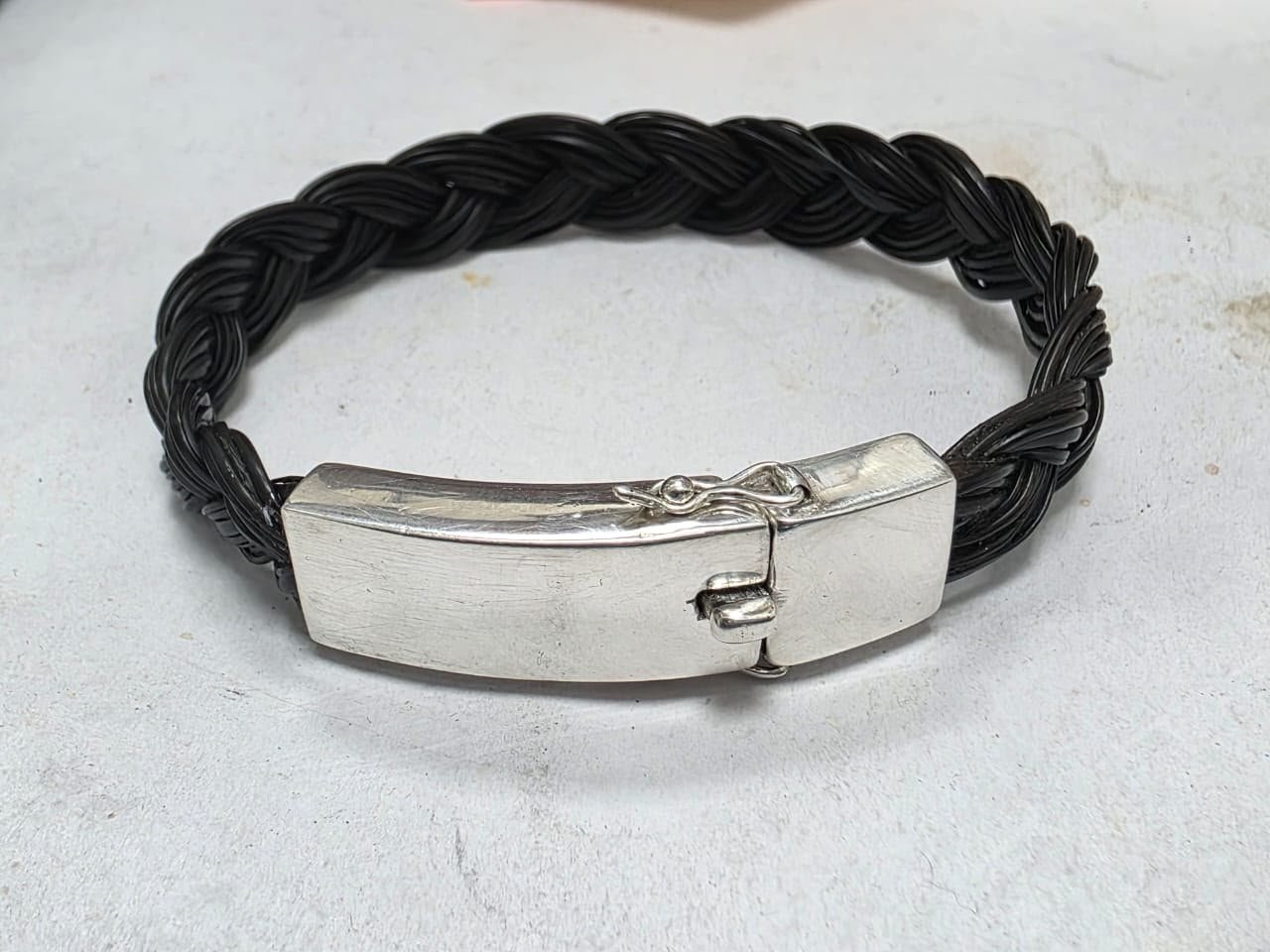 Bracelet tressé noir